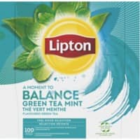 Thé vert Lipton FGS Henbal Menthe 100 unités