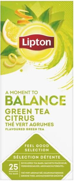 Thé vert Lipton FGS Agrumes 25 unités