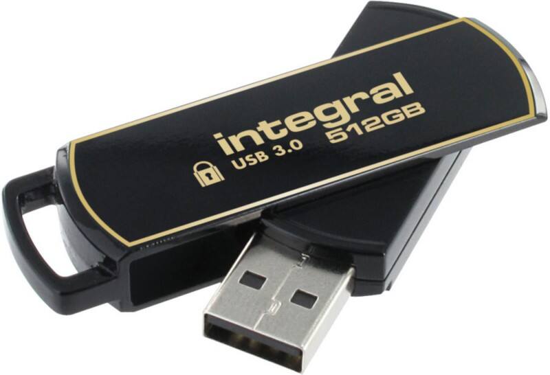 Clé USB Integral 512 Go USB Type-A Doré, noir