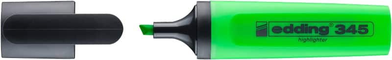 Surligneur edding 345 Vert 2-5 mm Biseauté Rechargeable