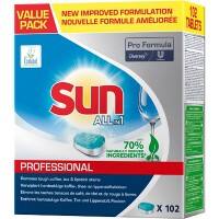 Tablettes pour lave-vaisselle Sun Professional All in 1 Tablettes 102 unités