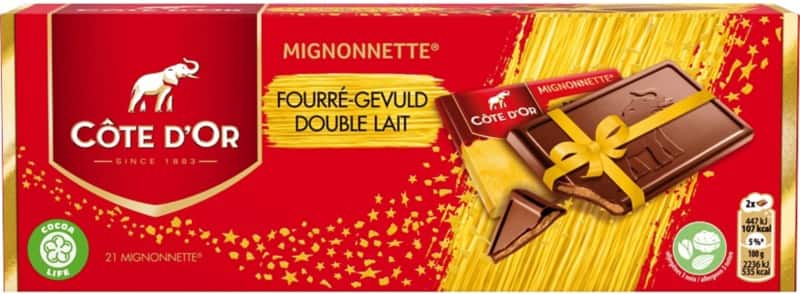 Mini barre chocolatée Côte d'Or Lait 21 unités