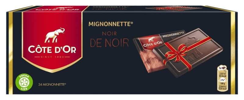 Mini barre chocolatée Côte d'Or Noir de Noir 24 unités