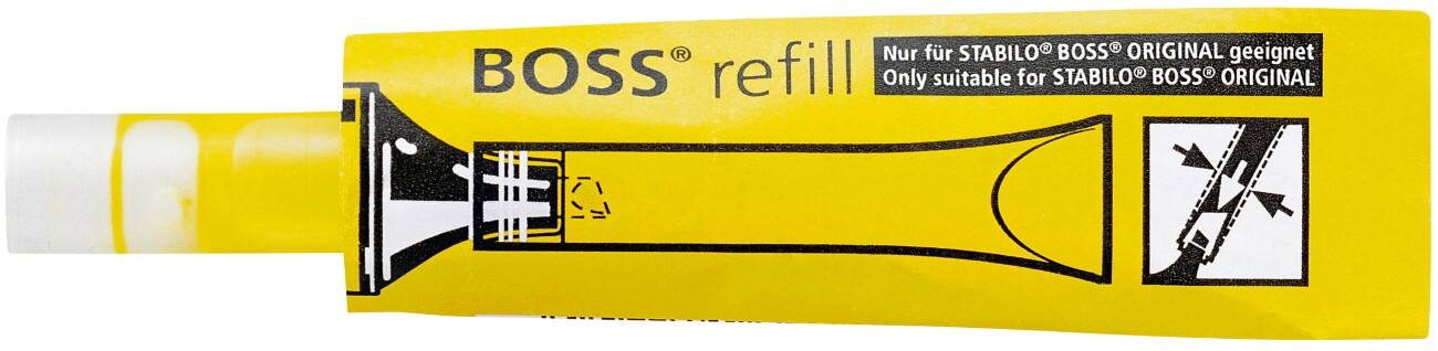 Recharge pour surligneur STABILO BOSS ORIGINAL refill Jaune 070/24