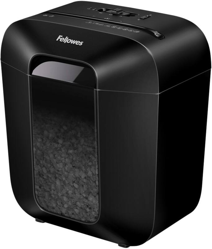 Destructeur de documents Fellowes Manuel Powershred 6 feuilles Mini coupe Niveau de sécurité P-4 LX25M