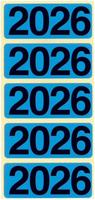 Étiquettes Annuelles Adhésif Bene 2026 bleu 628985, 4,8 x 1,9 cm 100 Unités