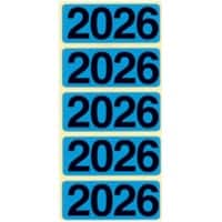 Étiquettes Annuelles Adhésif Bene 2026 bleu 628985, 4,8 x 1,9 cm 100 Unités