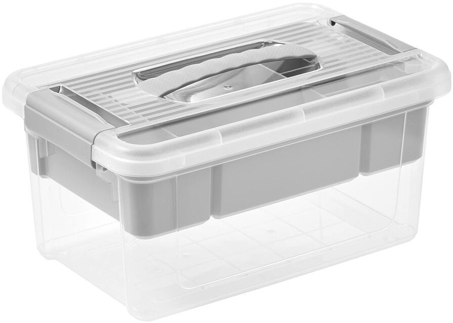 Boîte de rangement keeeper Henri Polypropylène 5 L Avec couvercle Gris 29 x 14 cm