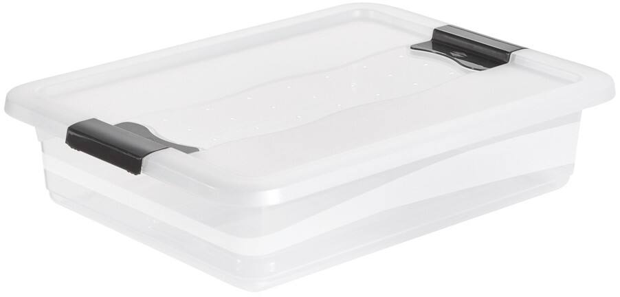 Boîte de rangement keeeper Cornelia Polypropylène 7 L Avec couvercle Transparent 29,5 x 9,5 cm