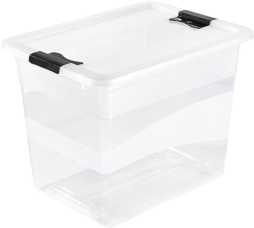 Boîte de rangement keeeper Cornelia Polypropylène 24 L Avec couvercle Transparent 29,5 x 30 cm