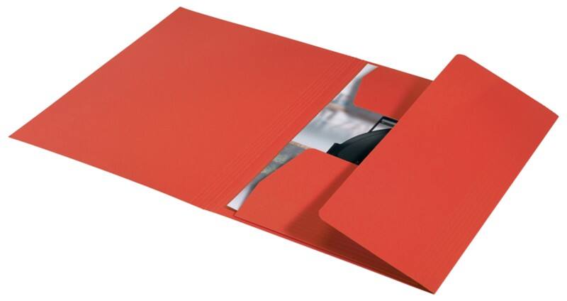 Farde à 3 rabats Leitz Recycle 3906 A4 CO² compensé Rouge Carton 100 % recyclé