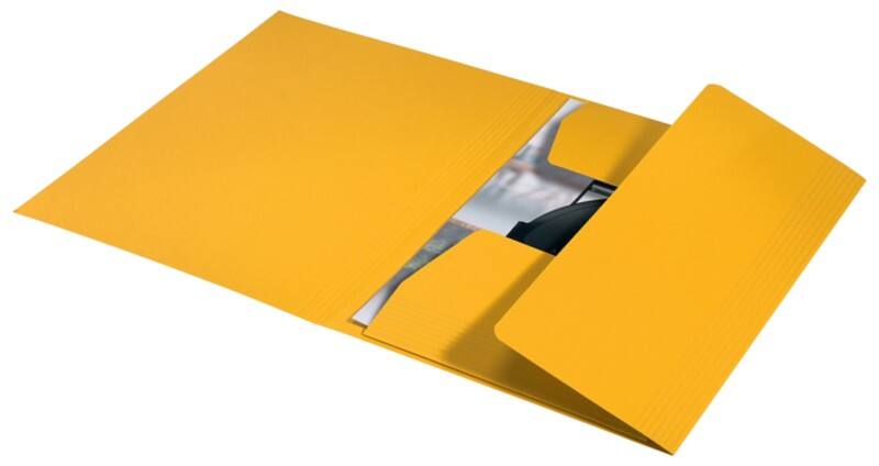 Farde à 3 rabats Leitz Recycle 3906 A4 CO² compensé Jaune Carton 100 % recyclé