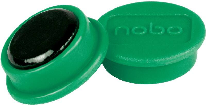 Aimants pour tableau blanc Nobo 1915296 24 mm Rond Vert 10 unités