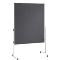 Tableau de présentation Franken Premiumline Double face Mobile ECO-UMTF12R Feutre 120 x 150 cm Gris