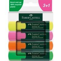 Surligneur Faber-Castell Textliner 48 Assortiment Moyen Biseauté 1 - 5 mm Rechargeable 4 Unités