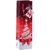 Sac pour bouteilles Sigel Noël Grand arbre illuminé Rouge, blanc 157 g/m² 10 x 35 x 8 cm