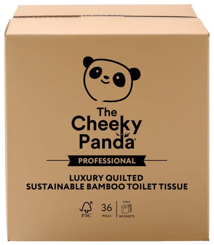 Papier toilette The Cheeky Panda Toilet Roll 3 épaisseurs LQTOILT36 36 rouleaux de 160 feuilles