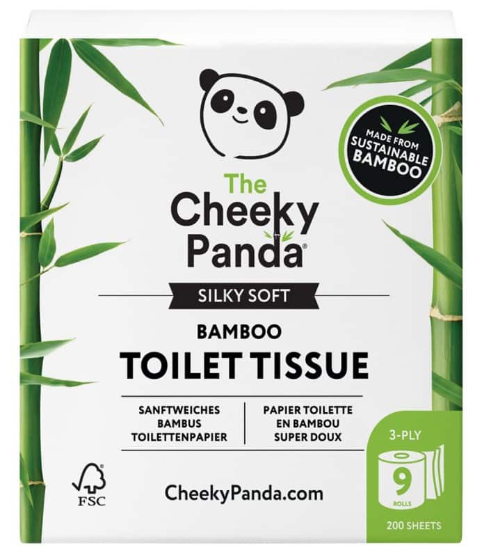 Papier toilette The Cheeky Panda Toilet Roll 3 épaisseurs PFTOILT9X5 9 rouleaux de 200 feuilles