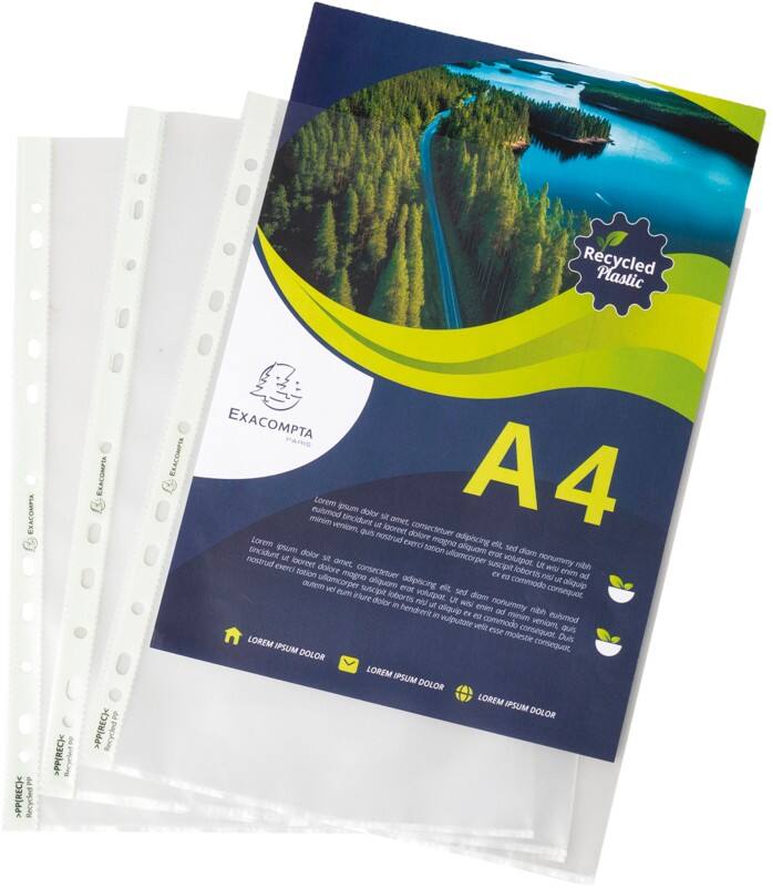 Pochettes perforées Forever Exacompta Dépoli Transparent 60 microns 11 perforations 5320E 100 unités