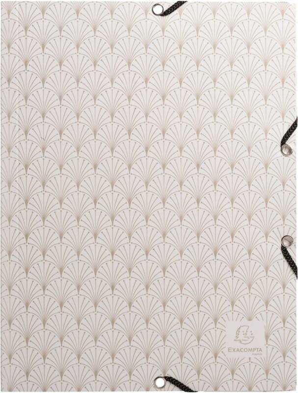 Farde à 3 rabats Exacompta Neo Deco A4 Assortiment Carton pressé marbré  400GSM 4 Unités