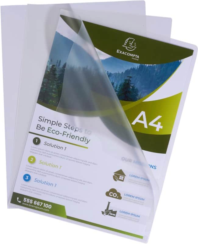 Pochettes coin Exacompta Forever A4 Transparent PP (Polypropylène) 120 microns 100 unités