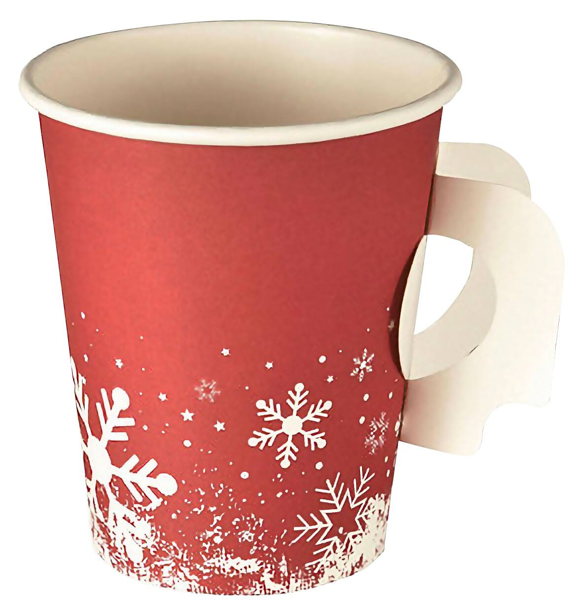Gobelets jetables PAPSTAR Wintertime 200 ml 80 mm Rouge 50 unités