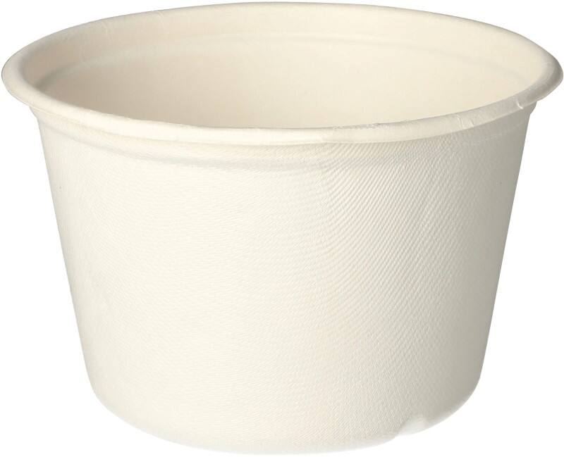 Bol à soupe PAPSTAR pure Jetable Canne à sucre 600 ml 140 mm Blanc 50 Unités