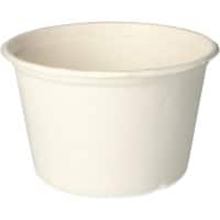 Bol à soupe PAPSTAR pure Jetable Canne à sucre 600 ml 140 mm Blanc 50 Unités