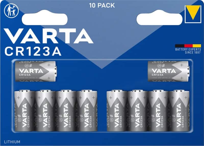 Piles VARTA 6205 CR123A Lithium (Li) 3 V 10 unités