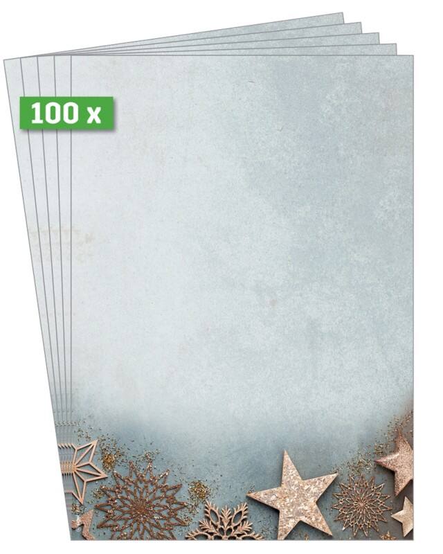 Lettre à en-tête Sigel Christmas A4 Bleu, cuivre 90 g/m² 100 Unités