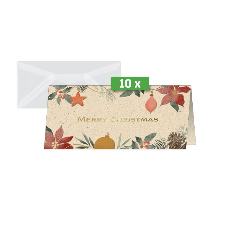 Carte de Noël + enveloppe Sigel DS095 21,8 x 21 cm Multicolore 10 + 10 unités