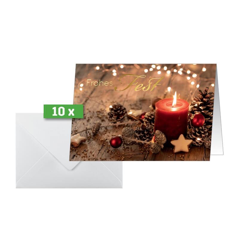 Carte de Noël + enveloppe Sigel DS093 21 x 14,8 cm Multicolore 10 + 10 unités