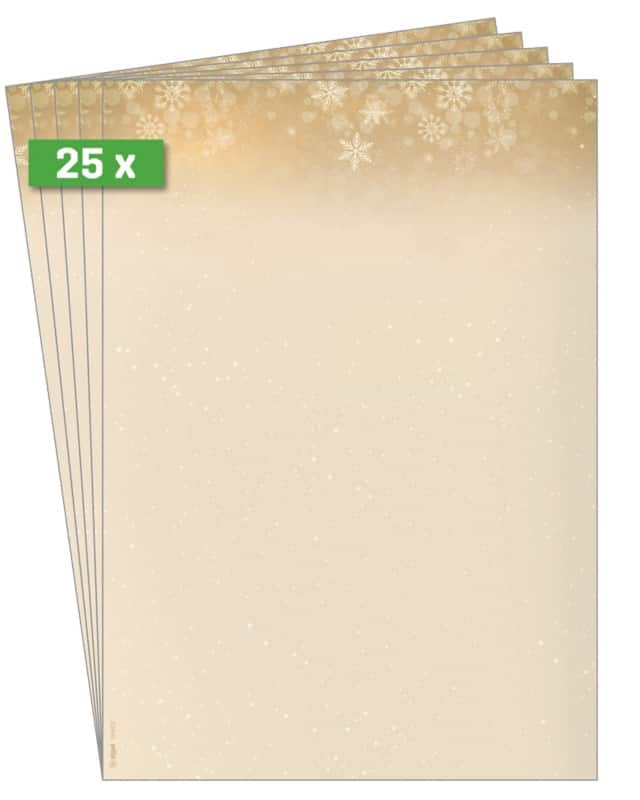 Lettre à en-tête Sigel Christmas A4 Blanc, doré 90 g/m² 25 Unités