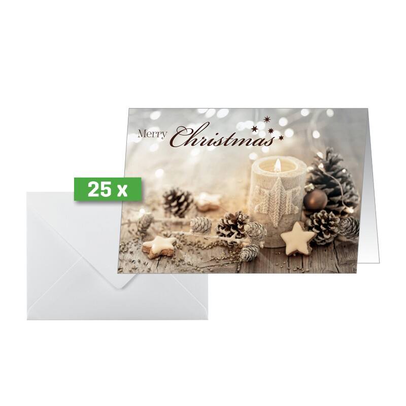 Carte de Noël + enveloppe Sigel DS098 21,1 x 15,1 cm Multicolore 25 + 25 unités