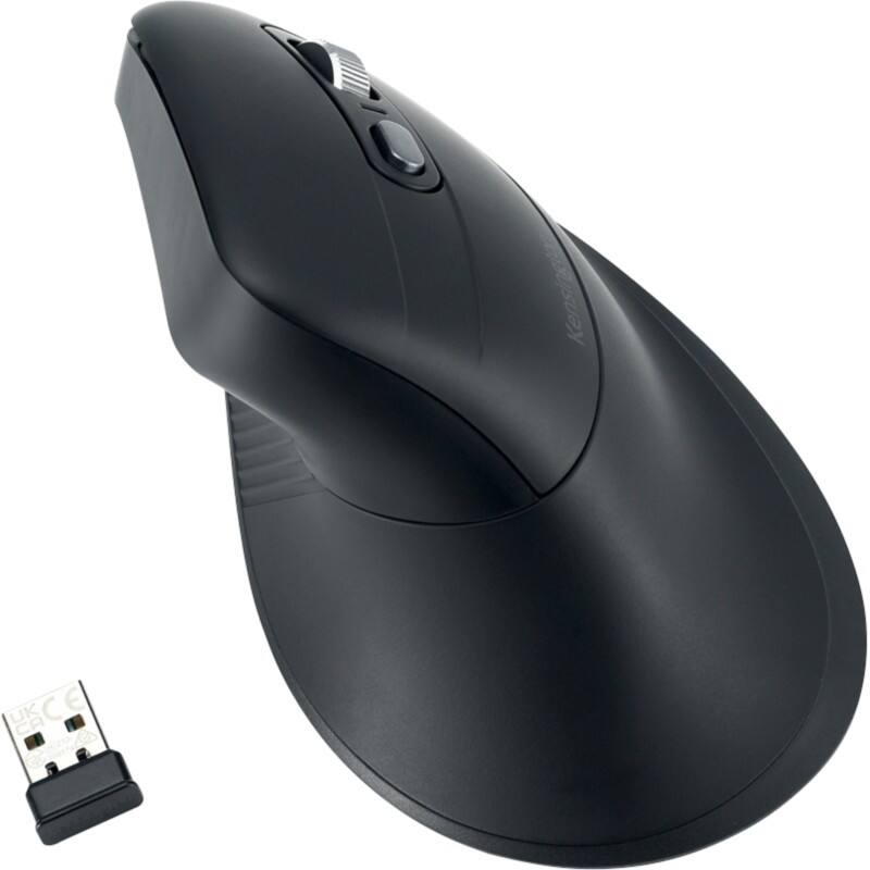 Souris sans fil verticale et rechargeable Kensington EQ Pro Fit Ergo MY630 K72482WW optique pour droitiers Bluetooth/Nano-récepteur USB-A noir