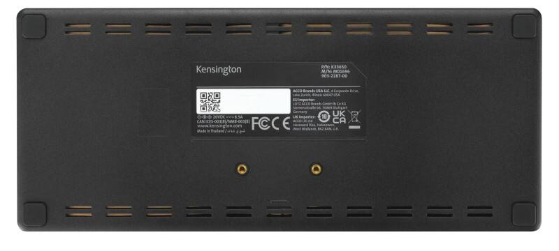 Station d’accueil Kensington EQ SD4781P USB‑C et USB-A avec deux sorties vidéo 4K K33603EU noir