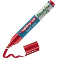 Marqueur pour chevalet edding ecoline E-32 Biseauté - 5 mm Rouge Rechargeable