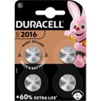 Pile bouton Duracell 5000394119314 CR2016 4 Unités