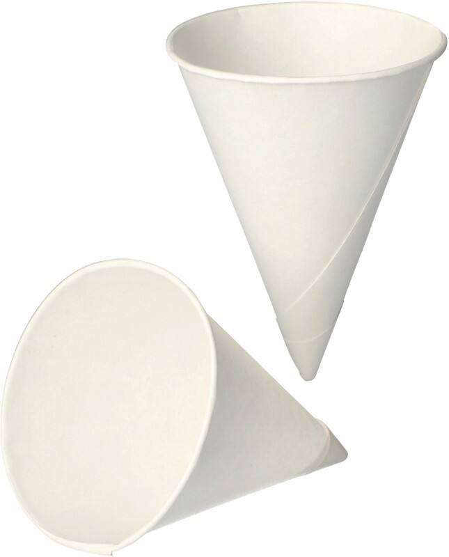 Gobelets pointus PAPSTAR 120 ml Blanc 105 mm 200 unités