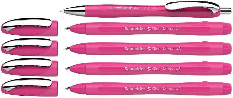 Stylo-bille Schneider Slider Rave XB Bleu 0,7 mm Bille + 1 stylo-bille Slider Rave XB 5 Unités