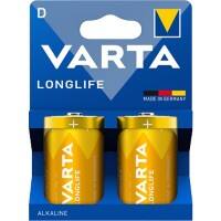 Piles VARTA Longlife LR20 Alcaline 1.5 V 2 Unités