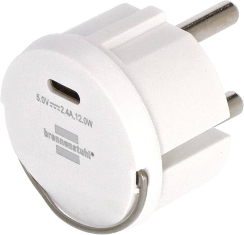 brennenstuhl Adaptateur de Prise USB-C Blanc 1508110010
