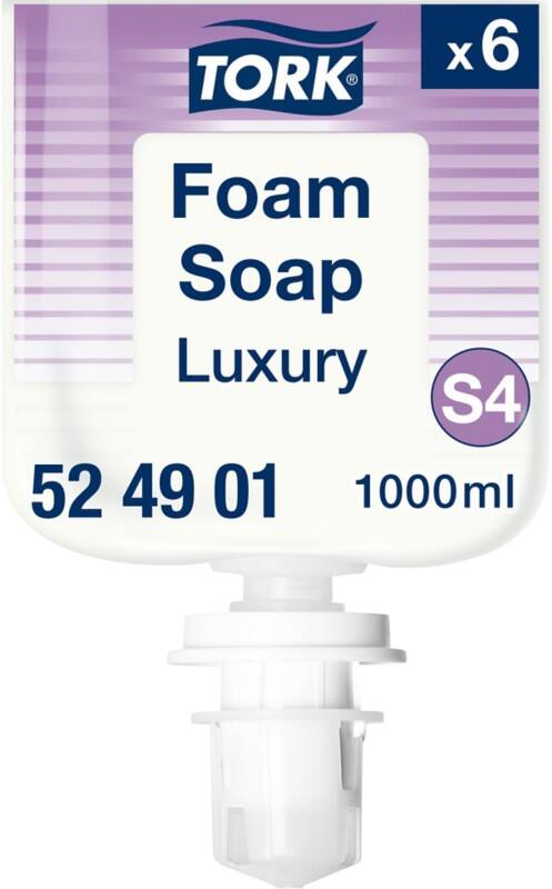 Savon pour les mains Tork Luxury Foam S4 Transparent 524901 6 Unités de 1 L