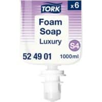 Savon pour les mains Tork Luxury Foam S4 Transparent 524901 6 Unités de 1 L