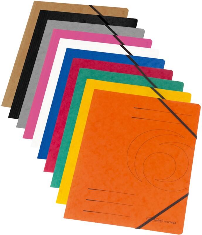 Farde herlitz A4 Carton Élastique en caoutchouc 24 x 0,3 x 32 cm (l x p x h) Assortiment 10 unités