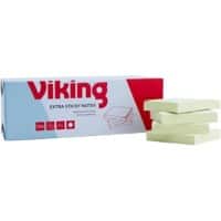 Notes adhésives Viking Carré 51 x 51 mm Page blanche Jaune 12 Unités de 90 Feuilles