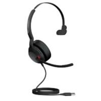 Casque audio Jabra Evolve2 50 UC Avec fil Sur tête USB Sans Bluetooth Avec Microphone Mono Noir