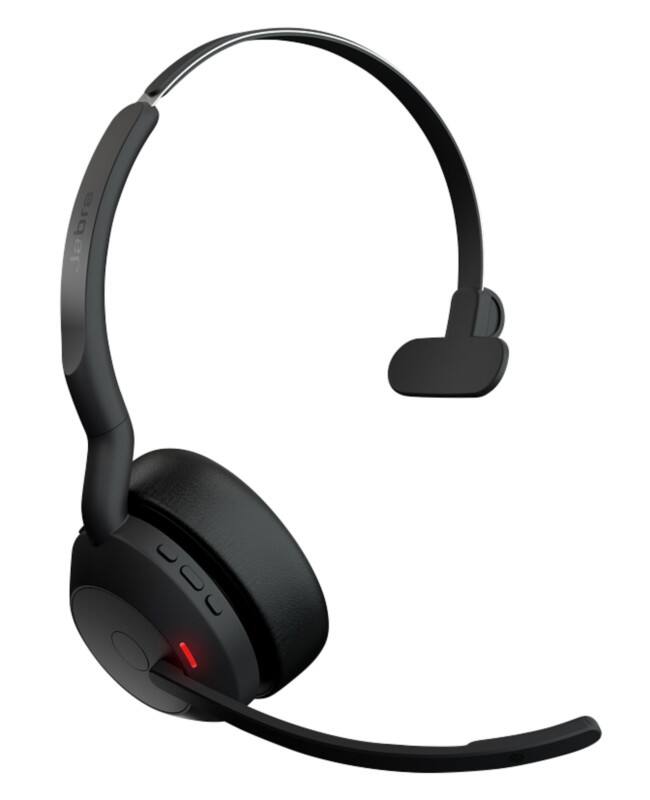 Casque audio Jabra Evolve2 55 UC Avec fil / Sans fil Sur tête Bluetooth Avec Bluetooth Avec Microphone Mono Noir
