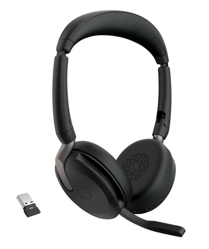 Casque audio Jabra Evolve2 65 Flex UC Avec fil / Sans fil Sur tête Bluetooth Avec Bluetooth Avec Microphone Stéréo Noir