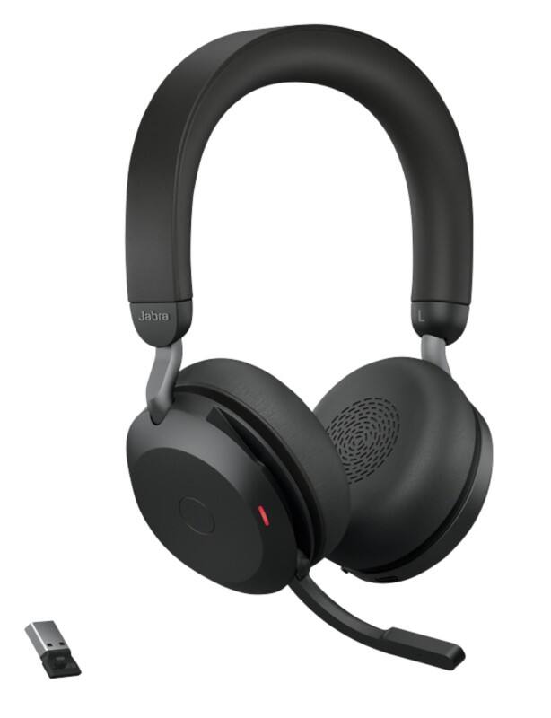 Casque audio Jabra Evolve2 75 UC Avec fil / Sans fil Sur tête Bluetooth Avec Bluetooth Avec Microphone Stéréo Noir